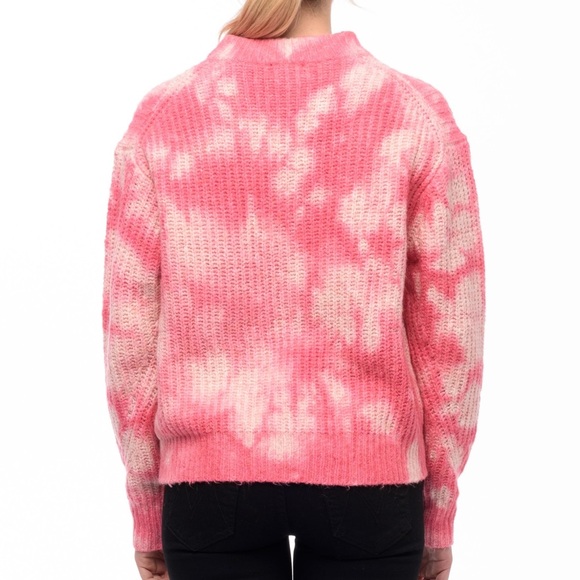 LINE (REVOLVE) pink mia tie dye mockneck knit sweater - Picture 2 of 5